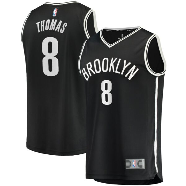 Cam Thomas Brooklyn Nets Fanatics 2021 NBA Draft First Round Pick Fast Break Replica Jersey Black - Icon Edition - Image 2