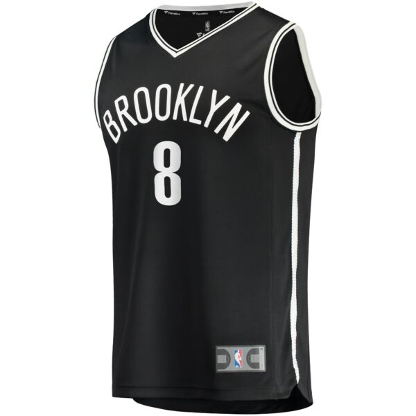 Cam Thomas Brooklyn Nets Fanatics 2021 NBA Draft First Round Pick Fast Break Replica Jersey Black - Icon Edition - Image 3