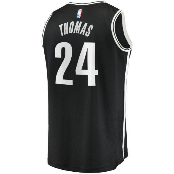 Cam Thomas Brooklyn Nets Fanatics Fast Break Replica Jersey - Icon Edition - Black - Image 4