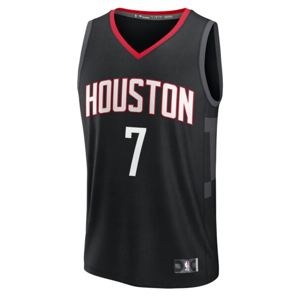 Cam Whitmore Houston Rockets Fanatics Fast Break Replica Player Jersey - Statement Edition - Black - Image 3