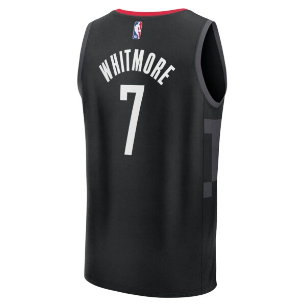 Cam Whitmore Houston Rockets Fanatics Youth Fast Break Replica Player Jersey - Statement Edition - Black - Image 4