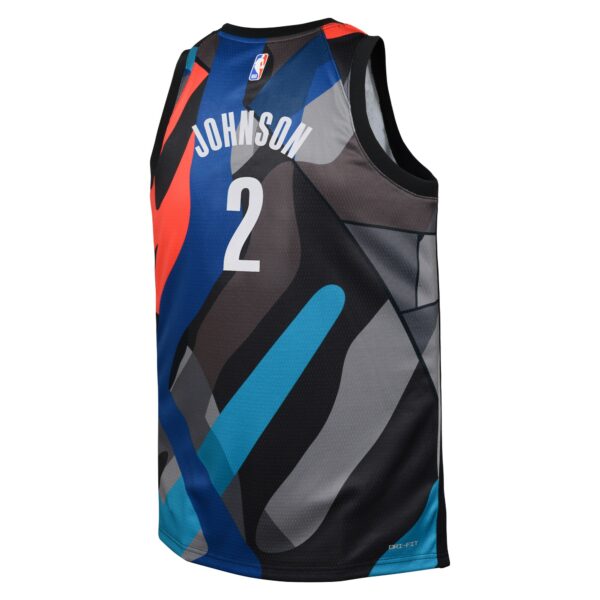 Cameron Johnson Brooklyn Nets Nike Youth  Swingman Replica Jersey - City Edition - Black - Image 4
