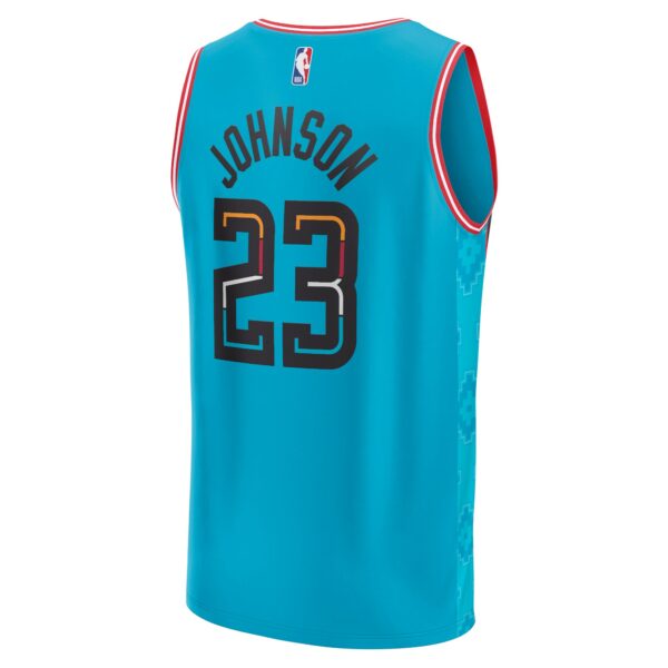 Cameron Johnson Phoenix Suns Fanatics Youth 2022/23 Fast Break Jersey - City Edition - Turquoise - Image 4