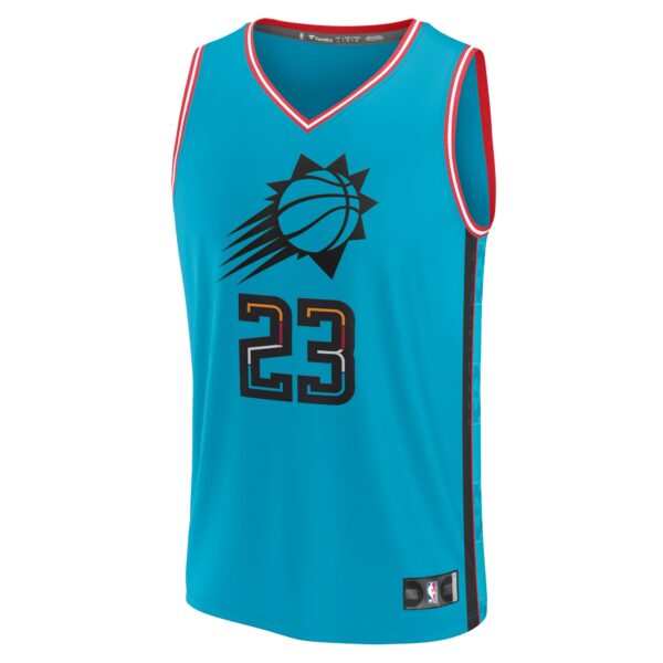 Cameron Johnson Phoenix Suns Fanatics Youth 2022/23 Fast Break Jersey - City Edition - Turquoise - Image 3