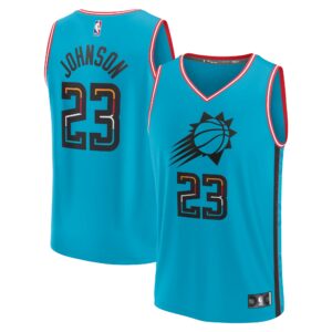 Cameron Johnson Phoenix Suns Fanatics Youth 2022/23 Fast Break Jersey - City Edition - Turquoise