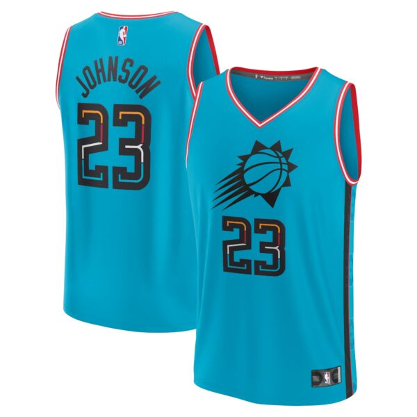 Cameron Johnson Phoenix Suns Fanatics Youth 2022/23 Fast Break Jersey - City Edition - Turquoise