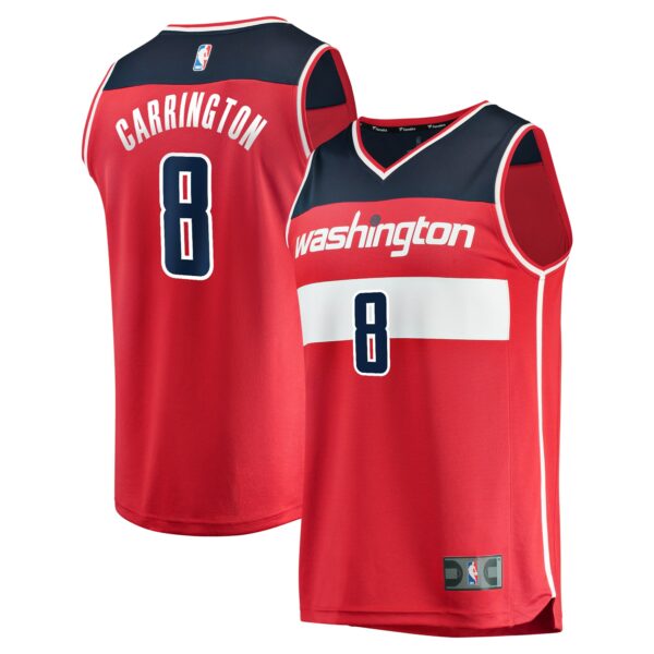 Carlton Carrington Washington Wizards Fanatics Fast Break Replica Player Jersey - Icon Edition - Red - Image 2