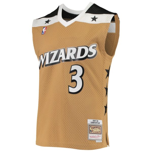 Caron Butler Washington Wizards Mitchell & Ness 2001/02 Hardwood Classics Swingman Jersey - Gold - Image 3