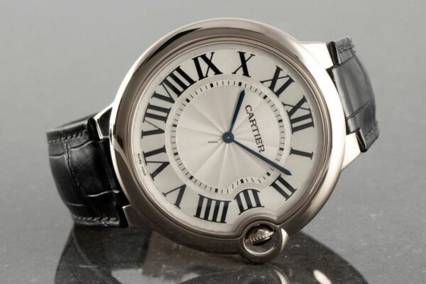Cartier Ballon Bleu De Cartier 18K Weissgold Handaufzug Herrenuhr Ref. W6920055 Watch - Image 4