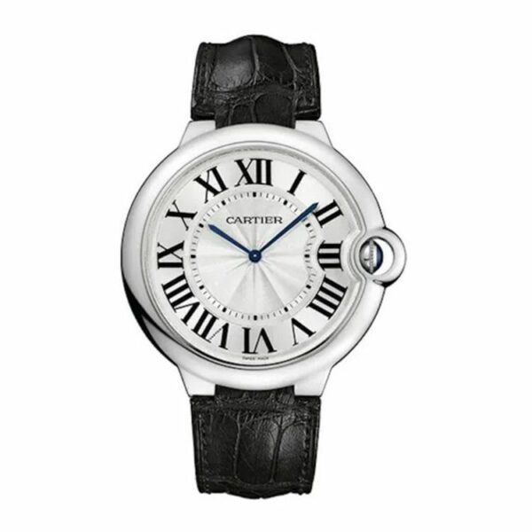 Cartier Ballon Bleu De Cartier 18K Weissgold Handaufzug Herrenuhr Ref. W6920055 Watch
