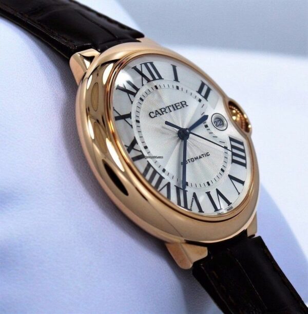 Cartier Ballon Bleu De Cartier Mens Leather Strap Watch - Image 9