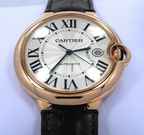 Cartier Ballon Bleu De Cartier Mens Leather Strap Watch - Image 5
