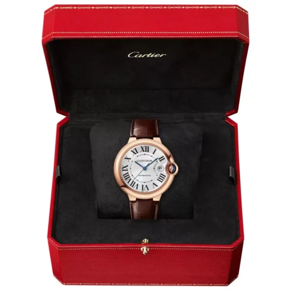 Cartier Ballon Bleu De Cartier Mens Leather Strap Watch - Image 8