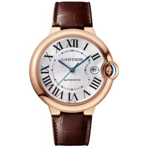 Cartier Ballon Bleu De Cartier Mens Leather Strap Watch