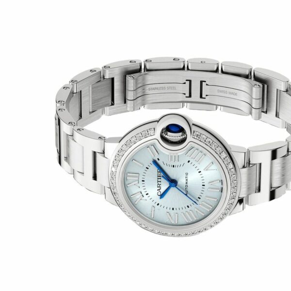 Cartier Ballon Bleu de Cartier watch 33 mm, automatic movement, steel, diamonds W4BB0028 - Image 6