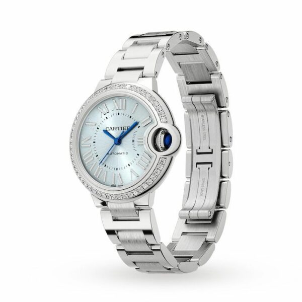 Cartier Ballon Bleu de Cartier watch 33 mm, automatic movement, steel, diamonds W4BB0028 - Image 2