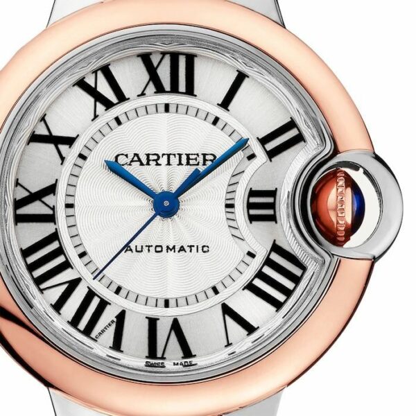 Cartier Ballon Bleu de Cartier watch, 33 mm, mechanical movement with automatic winding. Steel case, rose gold W2BB0032 - Image 8