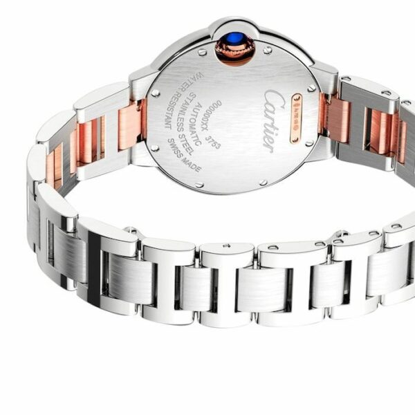 Cartier Ballon Bleu de Cartier watch, 33 mm, mechanical movement with automatic winding. Steel case, rose gold W2BB0032 - Image 6