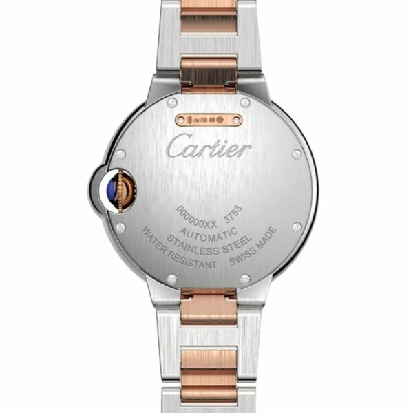 Cartier Ballon Bleu de Cartier watch, 33 mm, mechanical movement with automatic winding. Steel case, rose gold W2BB0032 - Image 3