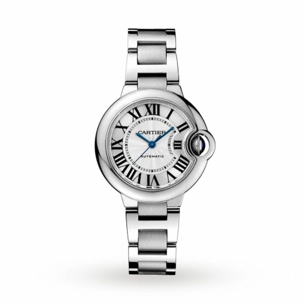 Cartier Ballon Bleu de Cartier watch, 33 mm, mechanical movement with automatic winding. Steel case, WSBB0044