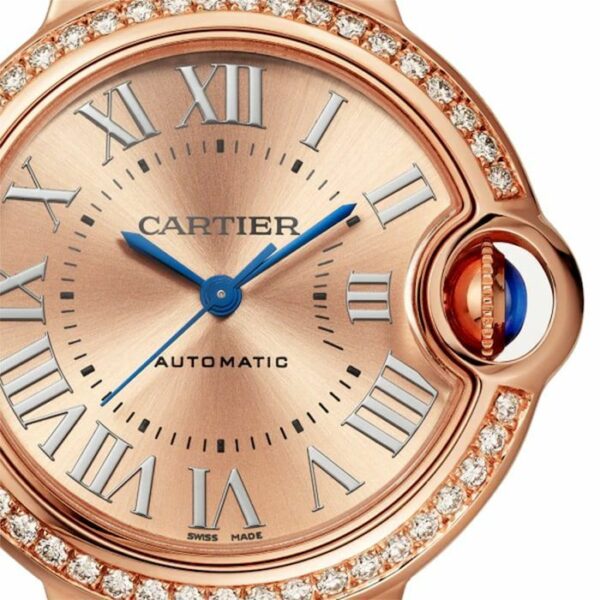 Cartier Ballon Bleu de Cartier Watch 33mm, Automatic Movement, 18k Rose Gold, Diamonds WJBB0077 - Image 7