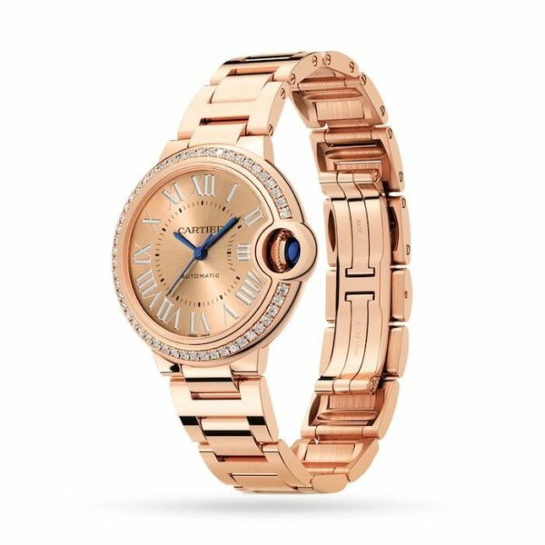 Cartier Ballon Bleu de Cartier Watch 33mm, Automatic Movement, 18k Rose Gold, Diamonds WJBB0077 - Image 2