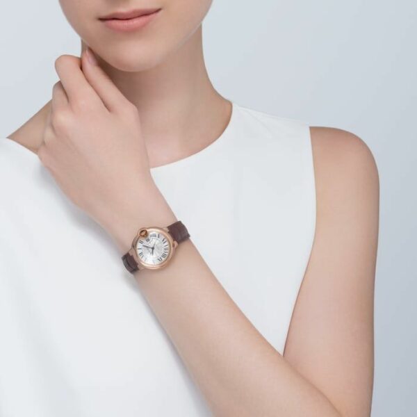 Cartier Ballon Bleu De Cartier Watch 33mm, Automatic Movement, Pink Gold, Leather W6920097 - Image 5