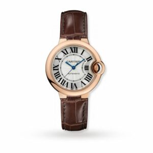 Cartier Ballon Bleu De Cartier Watch 33mm, Automatic Movement, Pink Gold, Leather W6920097