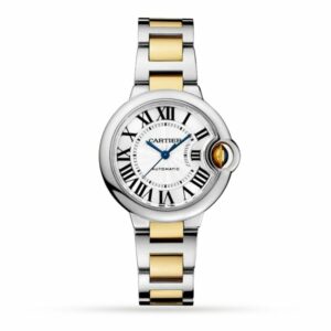 Cartier Ballon Bleu De Cartier Watch, 33mm, Mechanical Movement With Automatic Winding, Yellow Gold, Steel W2BB0029