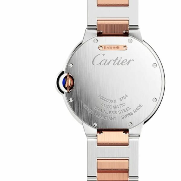 Cartier Ballon Bleu de Cartier watch, 36 mm, mechanical movement with automatic winding. Steel case, rose gold W2BB0033 - Image 2