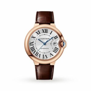 Cartier Ballon Bleu De Cartier Watch, 40mm, Automatic Movement, 18k Rose Gold, Leather WGBB0035