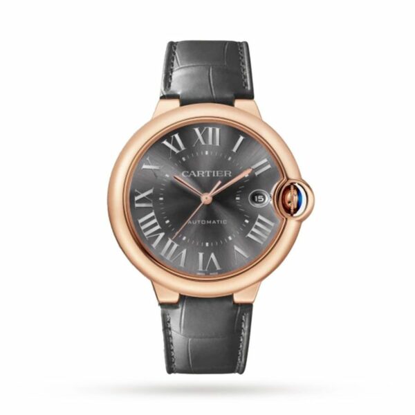 Cartier Ballon Bleu de Cartier Watch 40mm, Automatic Movement, 18k Rose Gold, Leather WGBB0050