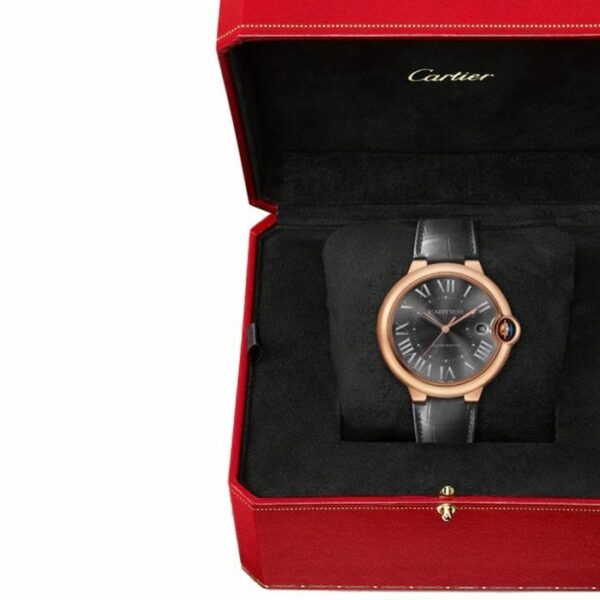 Cartier Ballon Bleu de Cartier Watch 40mm, Automatic Movement, 18k Rose Gold, Leather WGBB0050 - Image 6