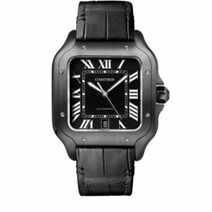 Cartier Santos De 39.8 mm WSSA0039 Black Dial Rubber Watch