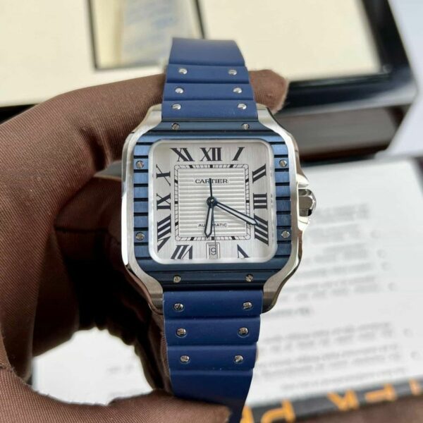 Cartier Santos De Cartier Large model, Automatic Movement, Steel, PVD, Interchangeable Metal And Rubber Straps WSSA0047 Watch - Image 2