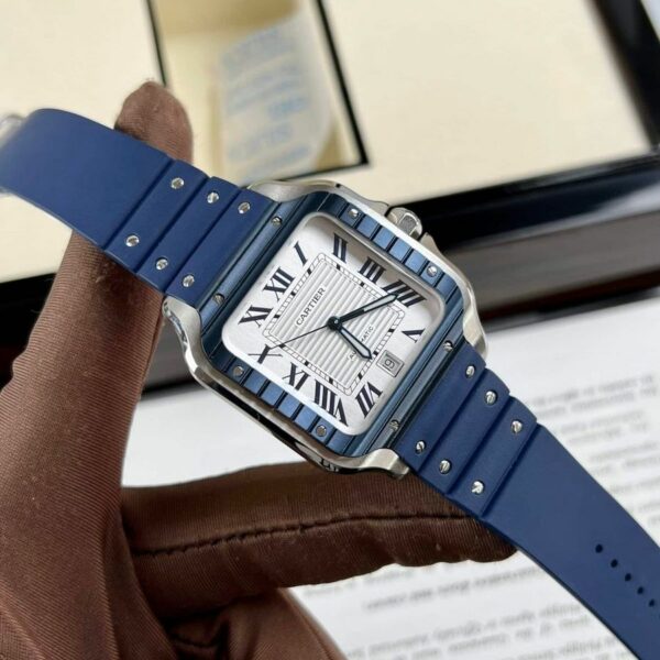Cartier Santos De Cartier Large model, Automatic Movement, Steel, PVD, Interchangeable Metal And Rubber Straps WSSA0047 Watch - Image 3