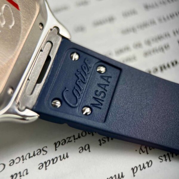Cartier Santos De Cartier Large model, Automatic Movement, Steel, PVD, Interchangeable Metal And Rubber Straps WSSA0047 Watch - Image 10
