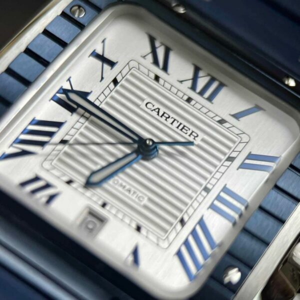 Cartier Santos De Cartier Large model, Automatic Movement, Steel, PVD, Interchangeable Metal And Rubber Straps WSSA0047 Watch - Image 5