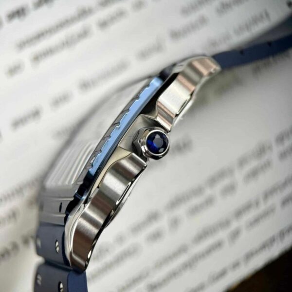 Cartier Santos De Cartier Large model, Automatic Movement, Steel, PVD, Interchangeable Metal And Rubber Straps WSSA0047 Watch - Image 7