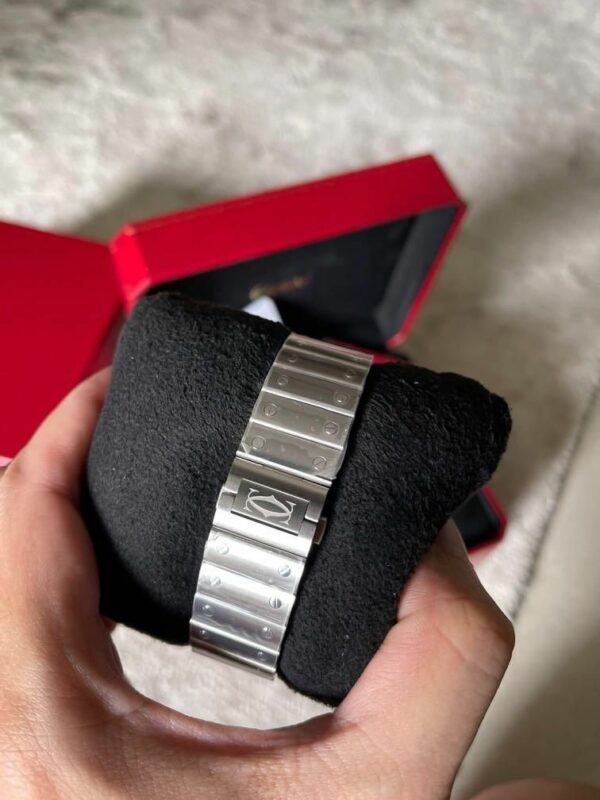 Cartier Santos De Cartier Large Model, Automatic Movement, Steel, PVD, Interchangeable Metal And Rubber Straps WSSA0048 Watch - Image 4