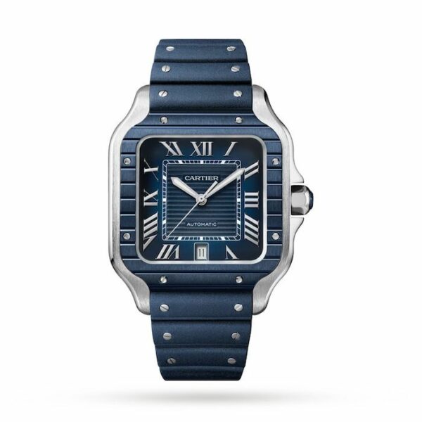 Cartier Santos De Cartier Large Model, Automatic Movement, Steel, PVD, Interchangeable Metal And Rubber Straps WSSA0048 Watch - Image 2