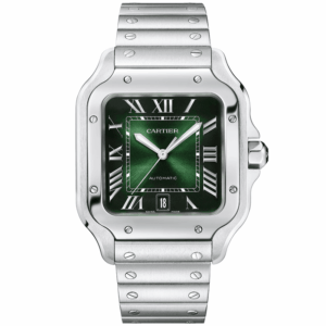 Cartier Santos de Cartier Large Smoky Green Dial Automatic Bracelet/Strap Watch