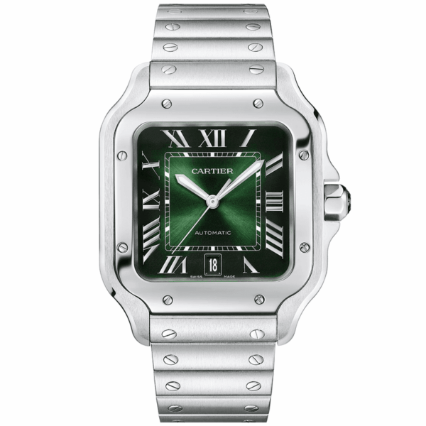 Cartier Santos de Cartier Large Smoky Green Dial Automatic Bracelet/Strap Watch