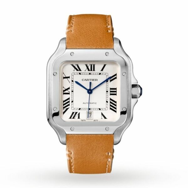 Cartier Santos De Cartier Watch Large Model, Automatic Movement, Steel, Interchangeable Metal And Leather Bracelets WSSA0018 - Image 2