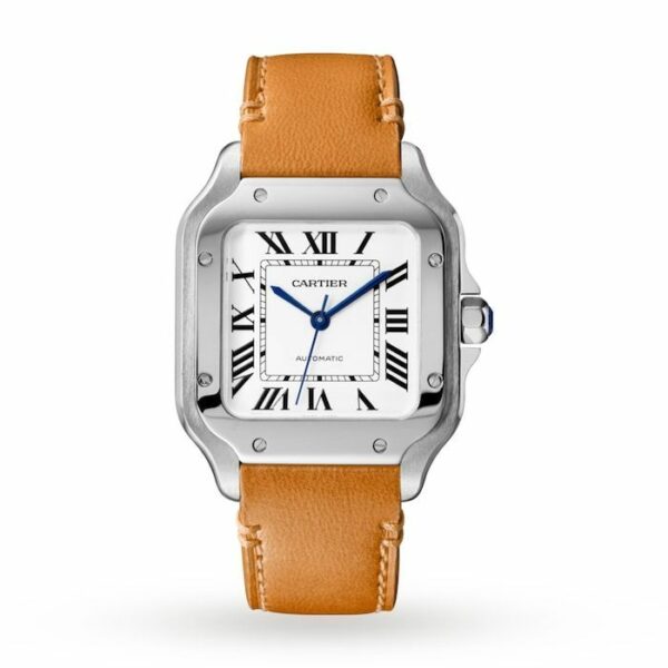 Cartier Santos De Cartier Watch Medium Model, Automatic Movement, Steel, Interchangeable Metal And Leather Bracelets WSSA0029 - Image 2