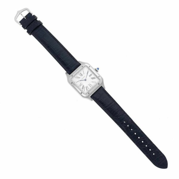 Cartier Santos-Dumont Watch Large Model, Quartz Movement, Steel, Leather WSSA0022 - Image 8