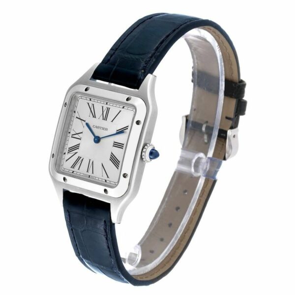 Cartier Santos-Dumont Watch Large Model, Quartz Movement, Steel, Leather WSSA0022 - Image 5