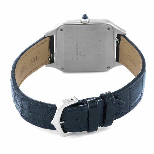 Cartier Santos-Dumont Watch Large Model, Quartz Movement, Steel, Leather WSSA0022 - Image 7