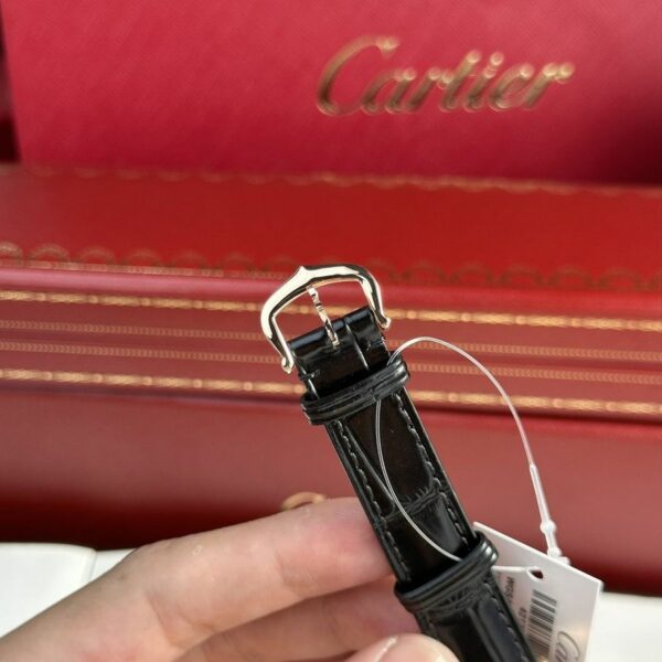 Cartier Santos-Dumont watch XL model, rose gold, leather strap WGSA0032 - Image 7
