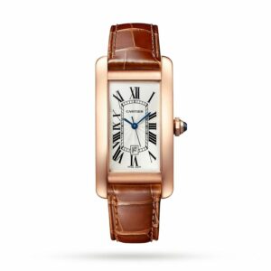 Cartier Tank Americaine watch, large model, mechanical movement with automatic winding. Rose gold WGTA0046